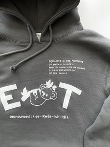 E KOALA T 'EQUALITY' Hoodie - Storm