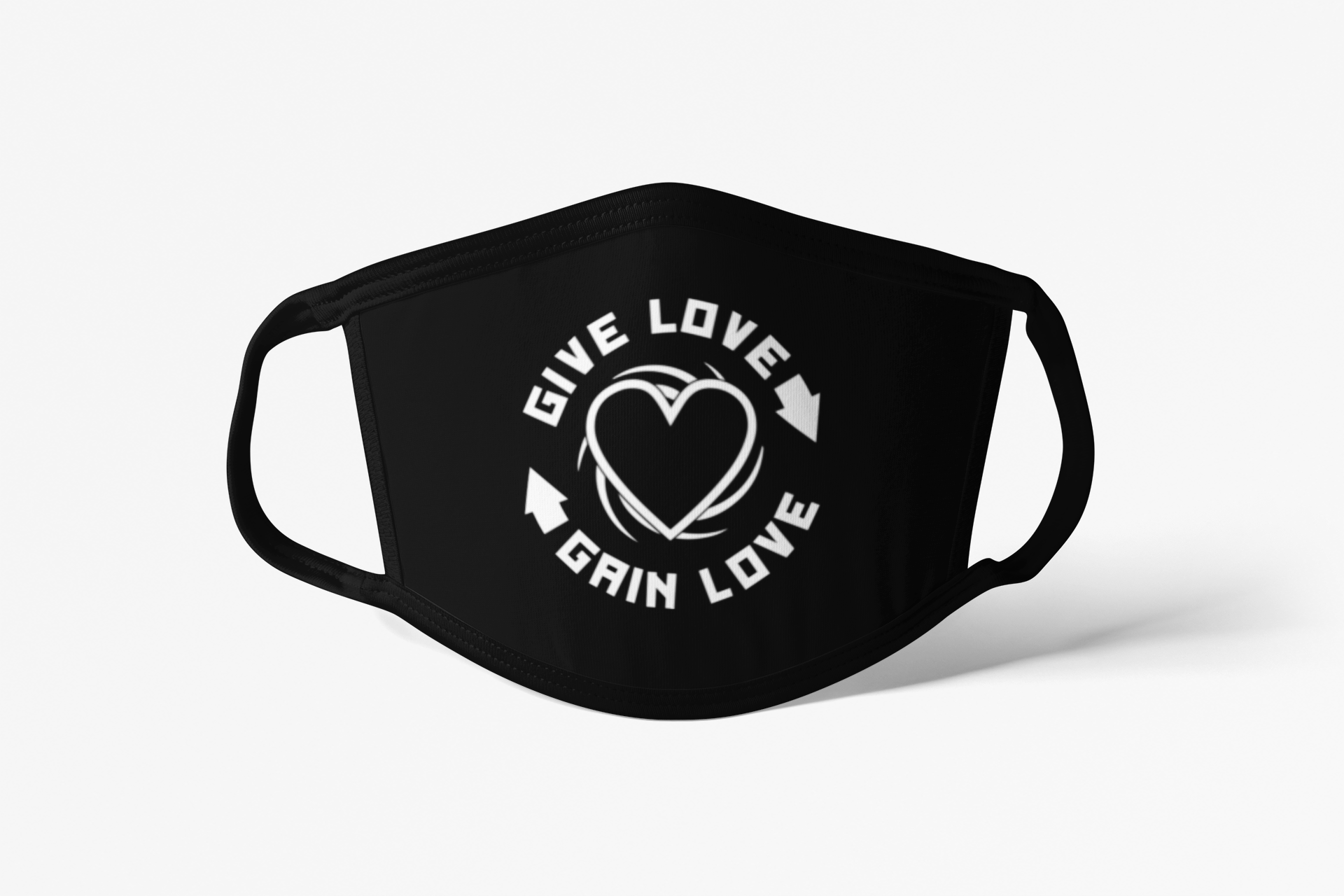 'GIVE LOVE' face mask - black